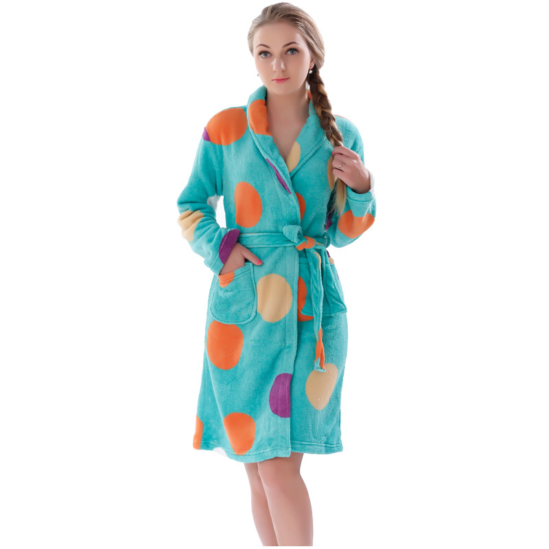 Robe de pyjama pour adultes en molleton imprimé