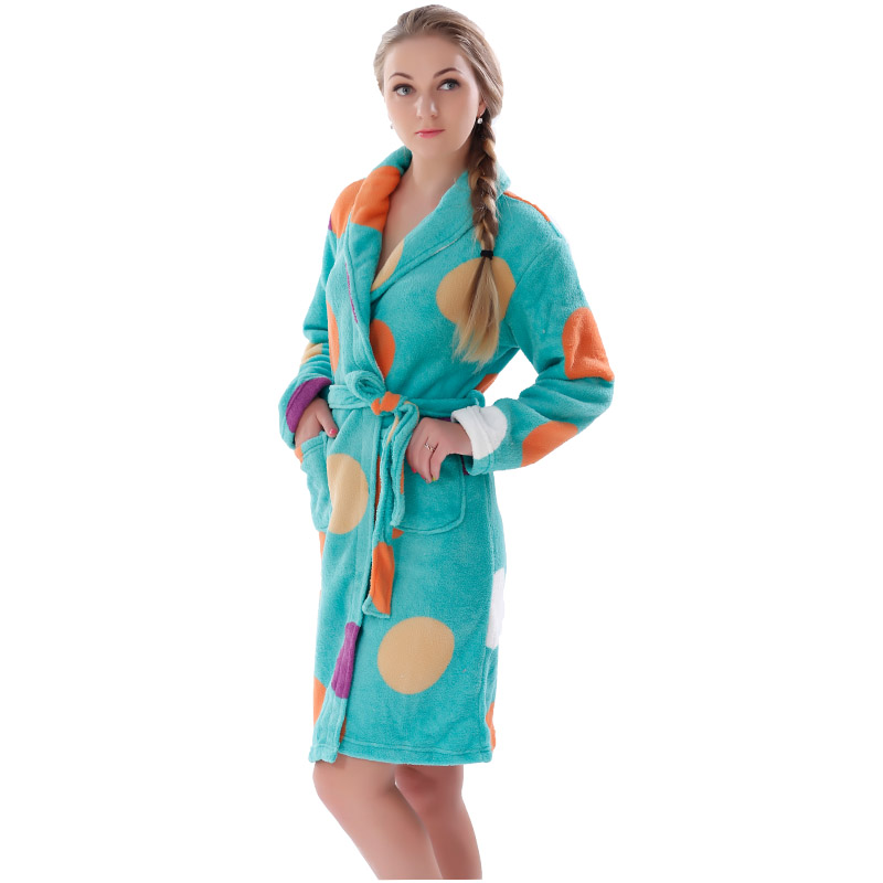 Robe de pyjama pour adultes en molleton imprimé