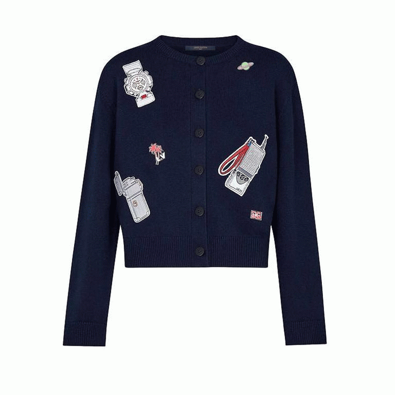 Cardigan tricoté pour femmes Pull Unique Badges
