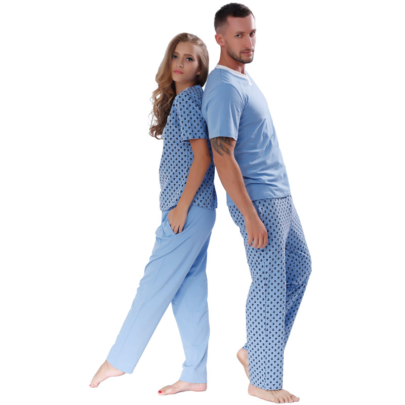 Couple de pyjama en coton imprimé