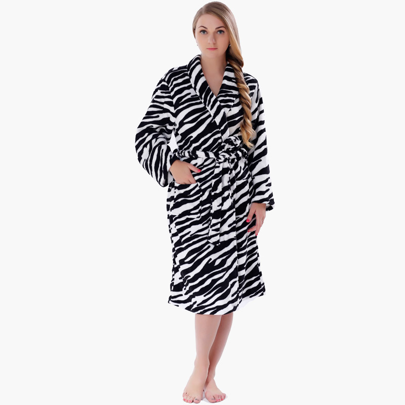 Adulte Coral Fleece Robes Hommes Femmes Peignoirs Couple De Pyjamas