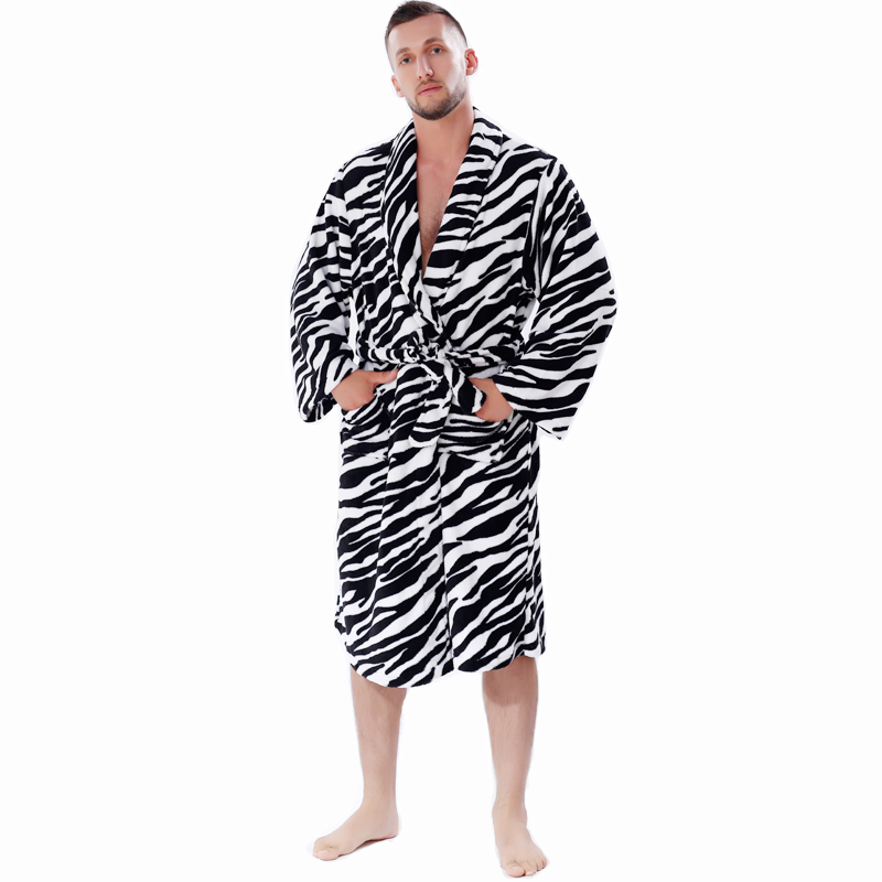 Adulte Coral Fleece Robes Hommes Femmes Peignoirs Couple De Pyjamas