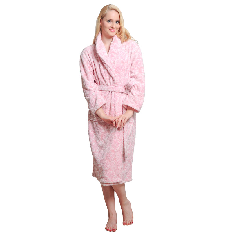 Peignoir adulte en laine polaire coupe femme pyjama automne hiver peignoirs