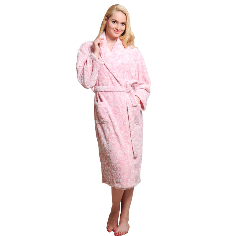 Peignoir adulte en laine polaire coupe femme pyjama automne hiver peignoirs