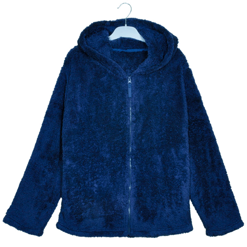 Sweat à capuche zippé bleu marine femme Snuggle