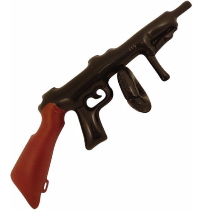 Accessoires de fête En Gros Gonflable Gonflable Tommy Gun 80cm Grande Fun Party ou Déguisement Accessoire