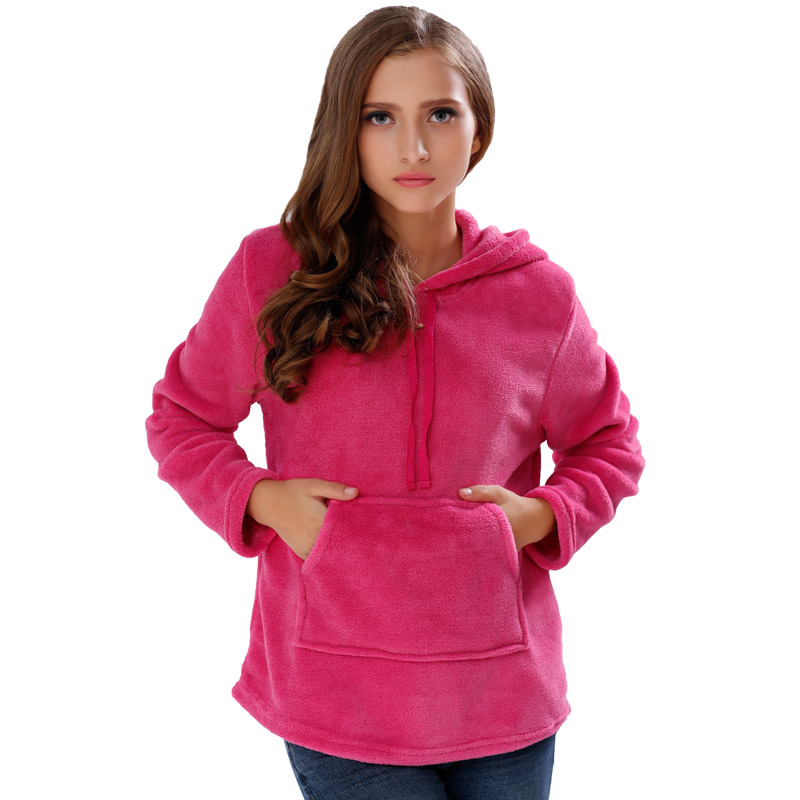 Sweat à capuche rose chaud femme