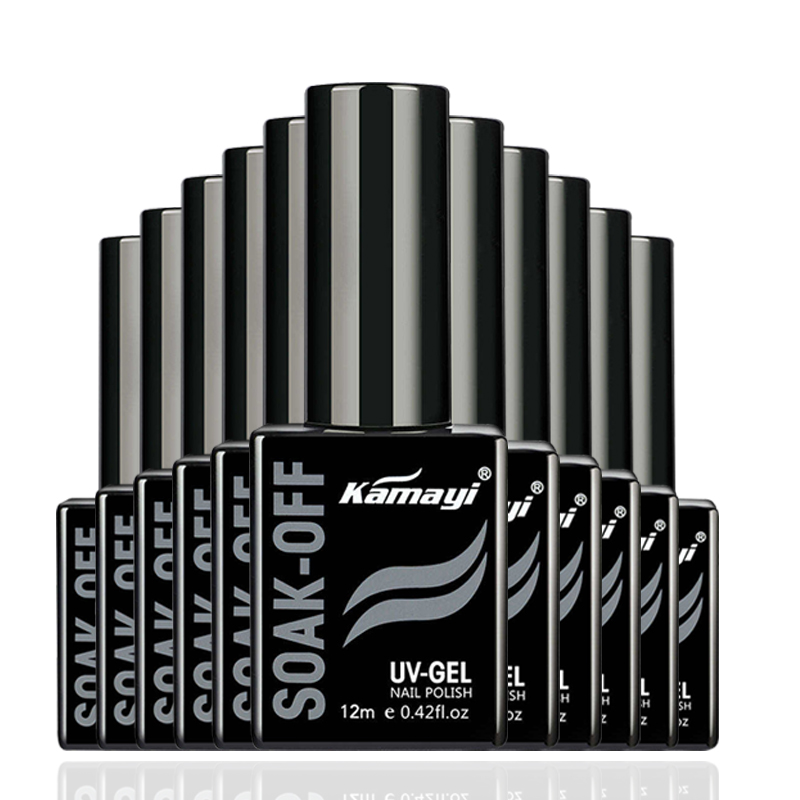 Kamayi 72 couleurs gel professionnel de vernis à ongles UV / LDE sans ongles à séchage rapide