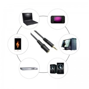 Rallonge de câble pour casque audio stéréo 3,5 mm 1/8 \