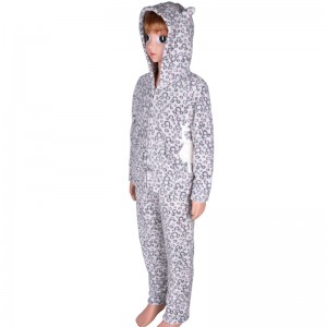 Ensemble de pyjama imprimé en molleton corail pour enfants