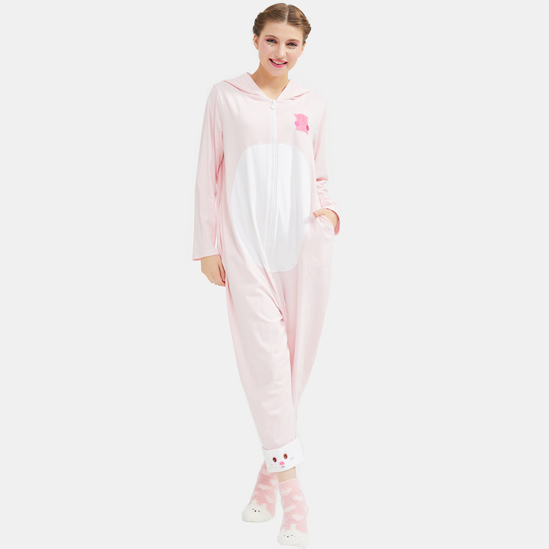 Ensemble de pyjama brodé en jersey de coton pour femmes