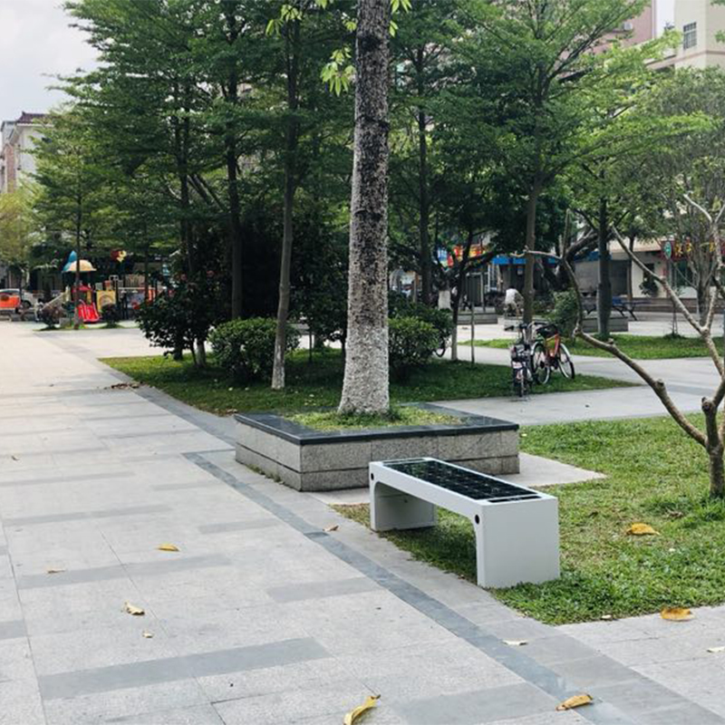 Mobilier urbain intelligent de nouvelle génération de banc de jardin de banc de publicité extérieure actionné par panneau solaire