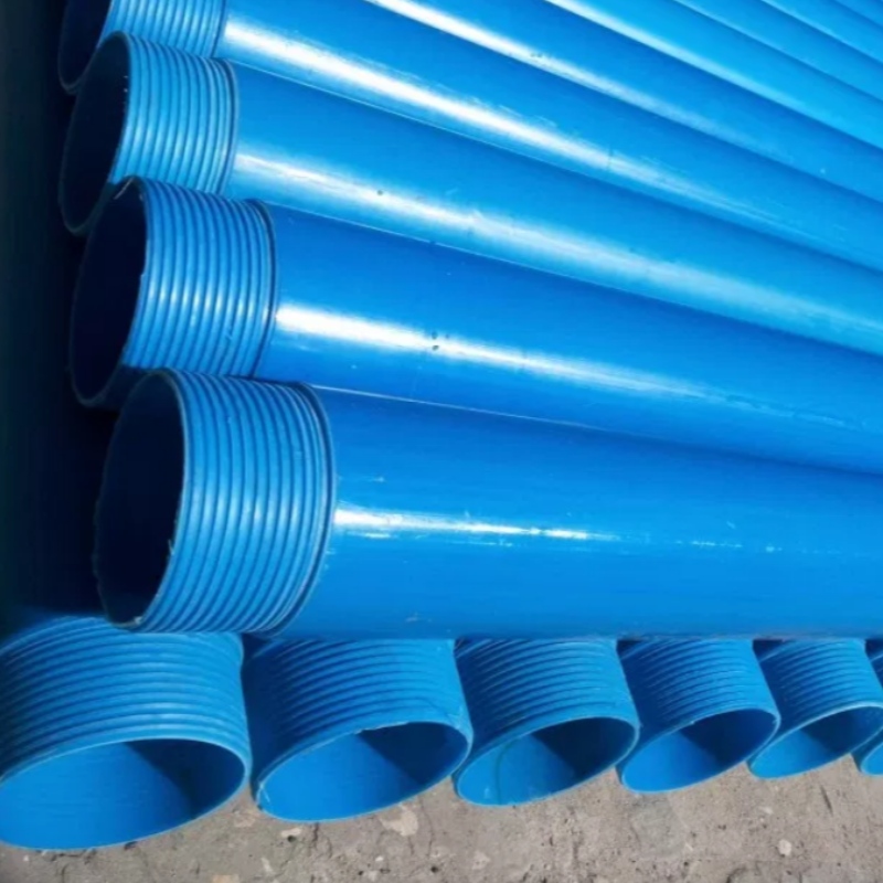 Tuyau d'enveloppe de PVC de couleur bleue à haute pression pour le puits d'eau