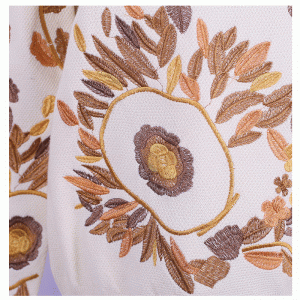 Pull fait sur commande de chandail de laine de tissu de dames de broderie florale de conception faite sur commande