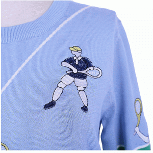 Hommes tricotés par pull brodé par conception adaptée aux besoins du client d'OEM