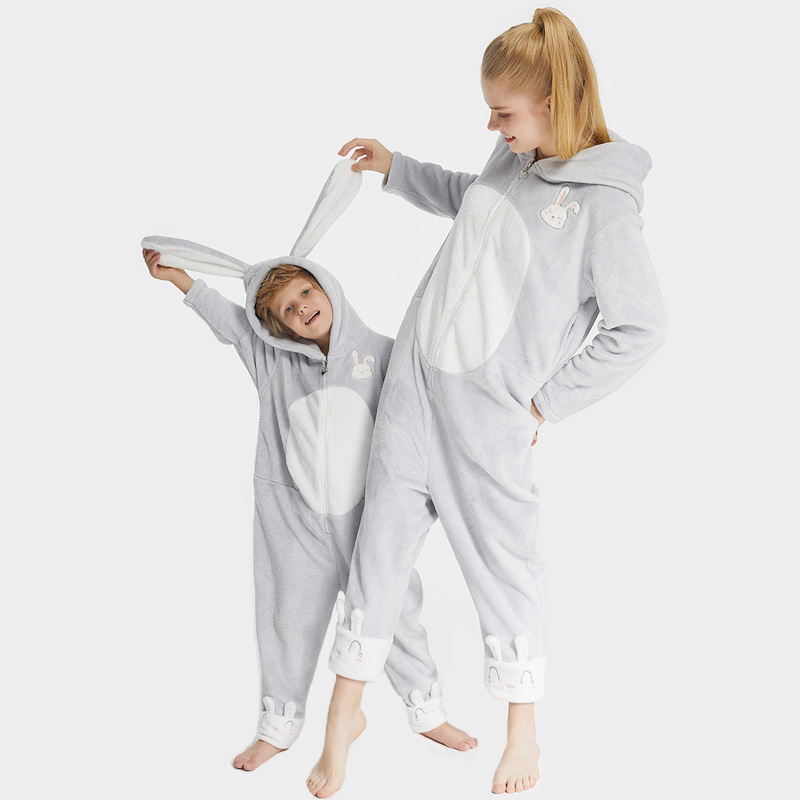 Onesie en molleton de flanelle assorti