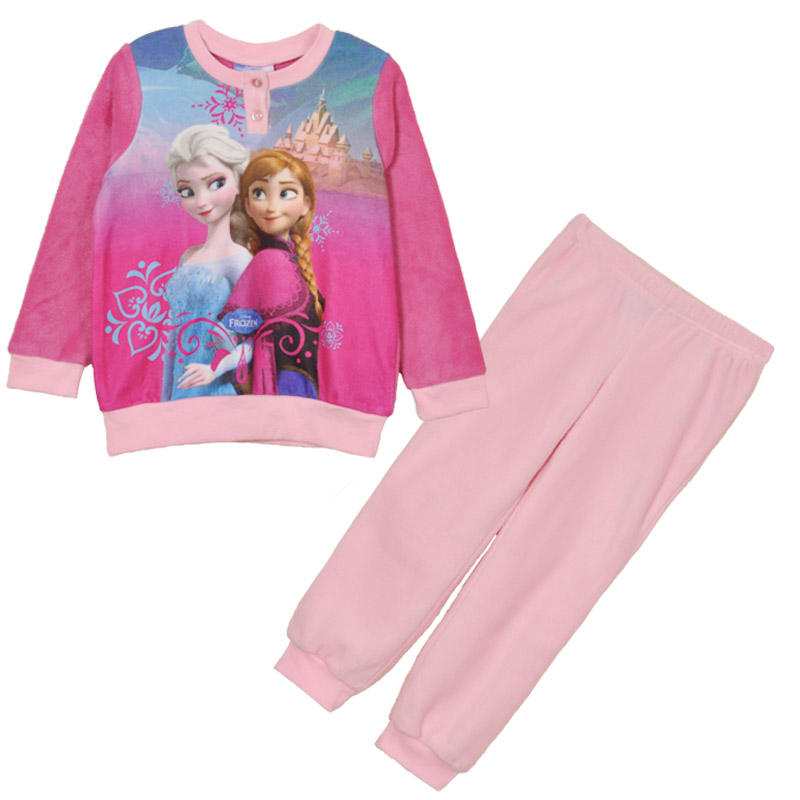 Ensemble de pyjama de bande dessinée en polaire en microfibre pour filles