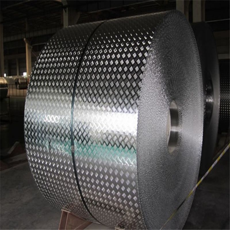 plaque en aluminium de bande de roulement cinq barres 3003 bobine / feuille en aluminium gaufrées
