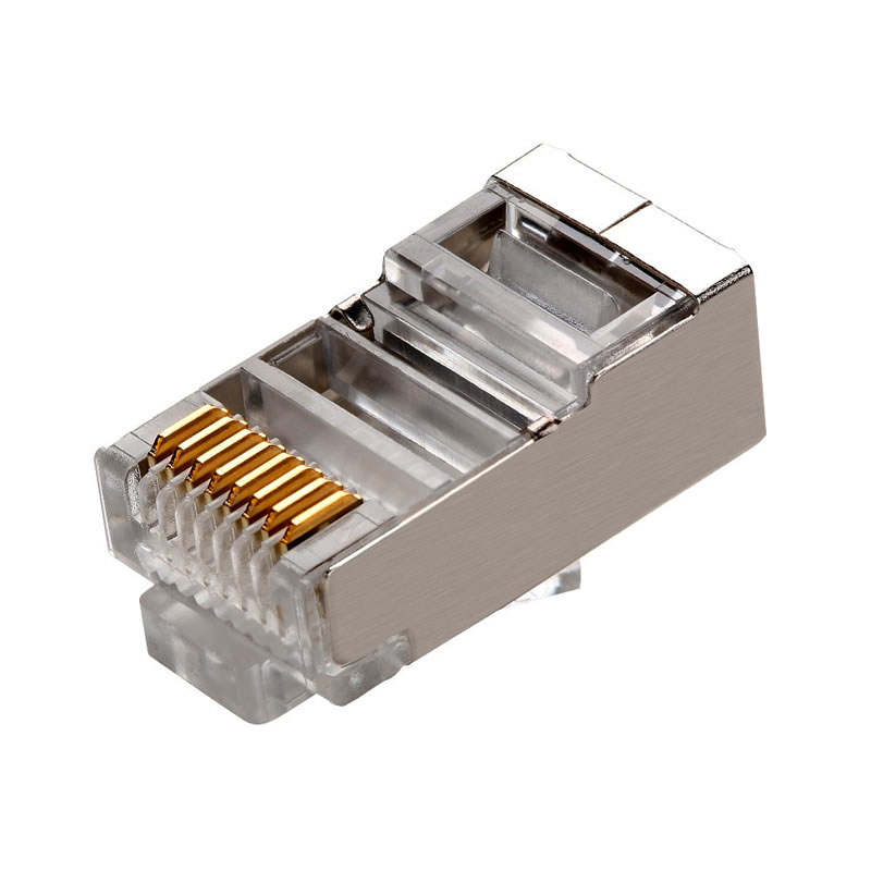Connecteur RJ45 CAT5E CAT6 Sertissage Ethernet Connecteur STP 8P8C Modular Crystal Head Plug