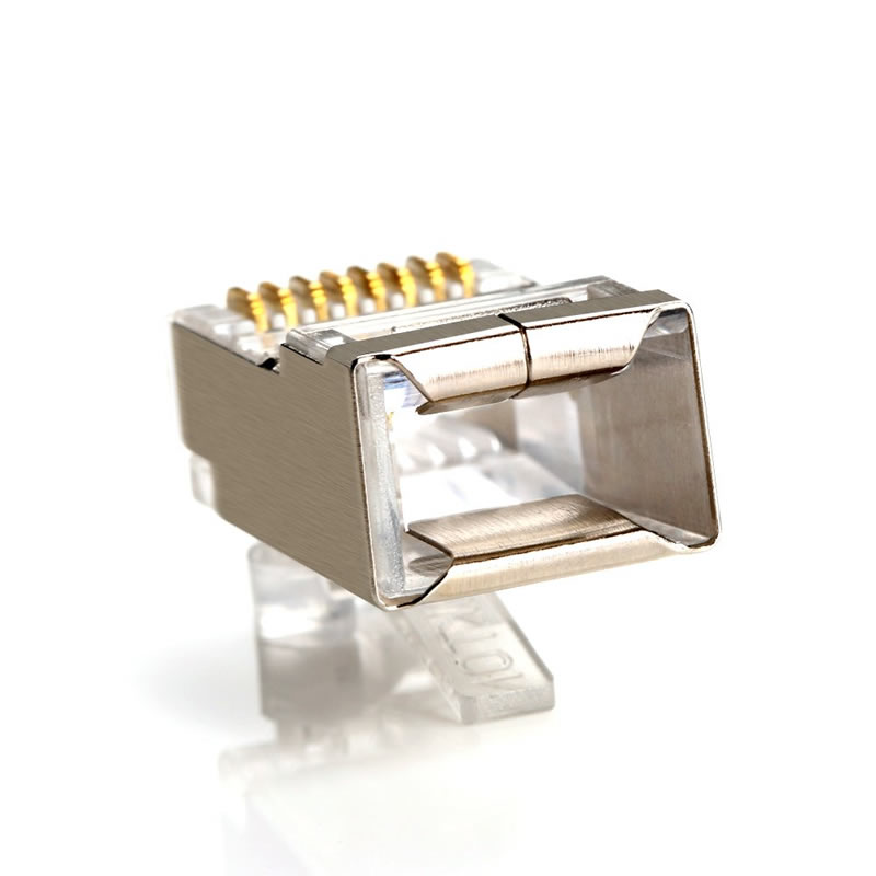 Connecteur RJ45 CAT5E CAT6 Sertissage Ethernet Connecteur STP 8P8C Modular Crystal Head Plug