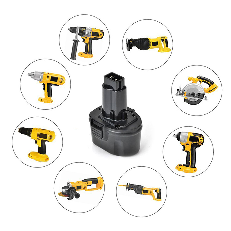 Cellules de batterie de remplacement pour perceuse sans fil Ni-Cd 7.2V 1300mAh pour Dewalt DE9057, DE9085, DW9057
