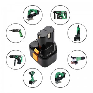 Ni-Cd 9.6V batteries de réparation 2000mAh rechargeables pour Hitach EB930H, EB924, 9916647