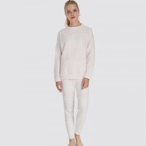 Ensemble de pyjama en laine polaire élastique pour femmes