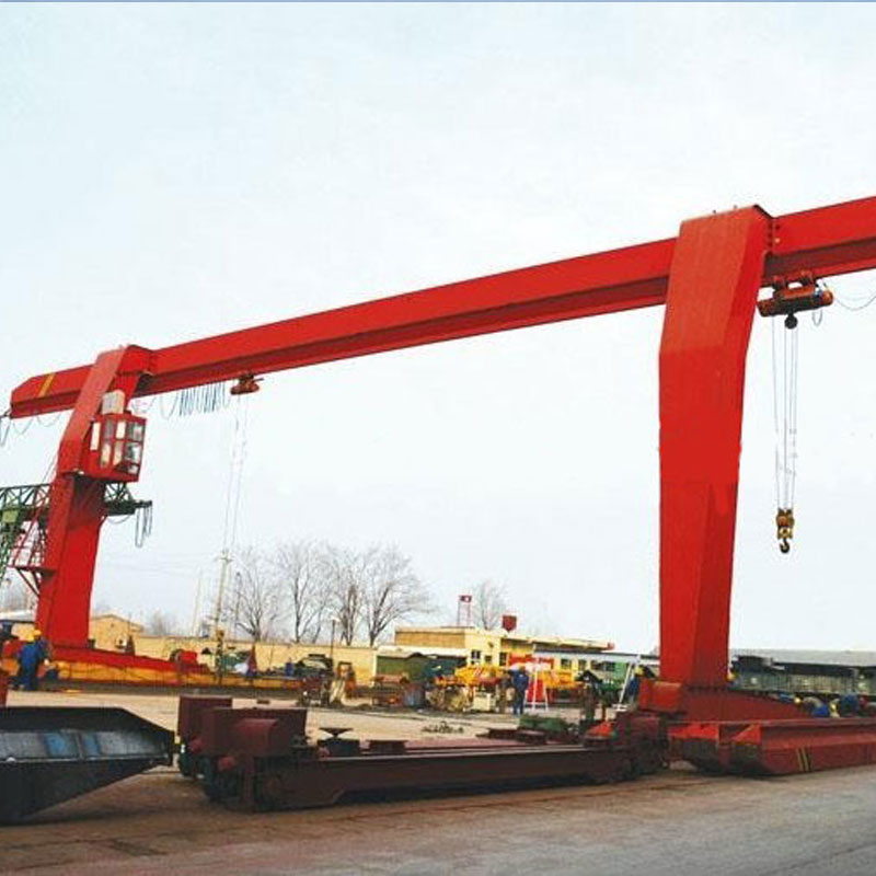 Grue à portique à poutre simple avec bras de levage en forme de L