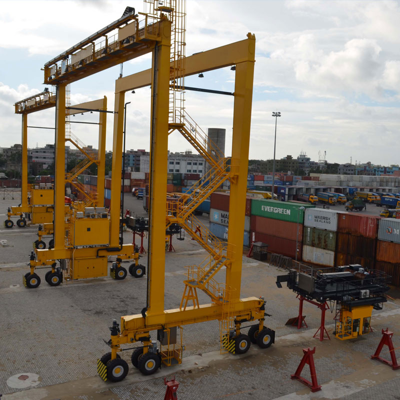 Grue à portique pour conteneurs à pneus en caoutchouc (grue RTG)