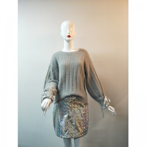 PULL GRIS CREW RLWS0026F