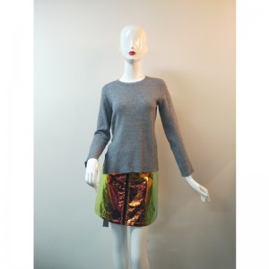 PULL GRIS CÔTÉ FENDU RLWS0038F