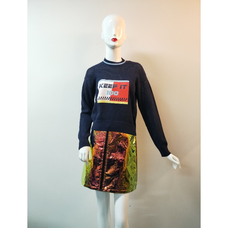 PULL À IMPRIMÉ DARK-BLUE RLWS0041F