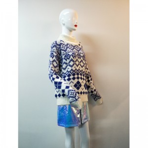 CHECK IMPRIMÉ FEMMES PULL RLWS0102F