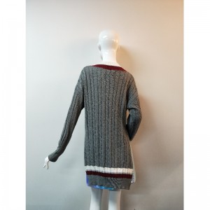 PULL GRIS CÔTÉ DE FENTE RLWS0104F