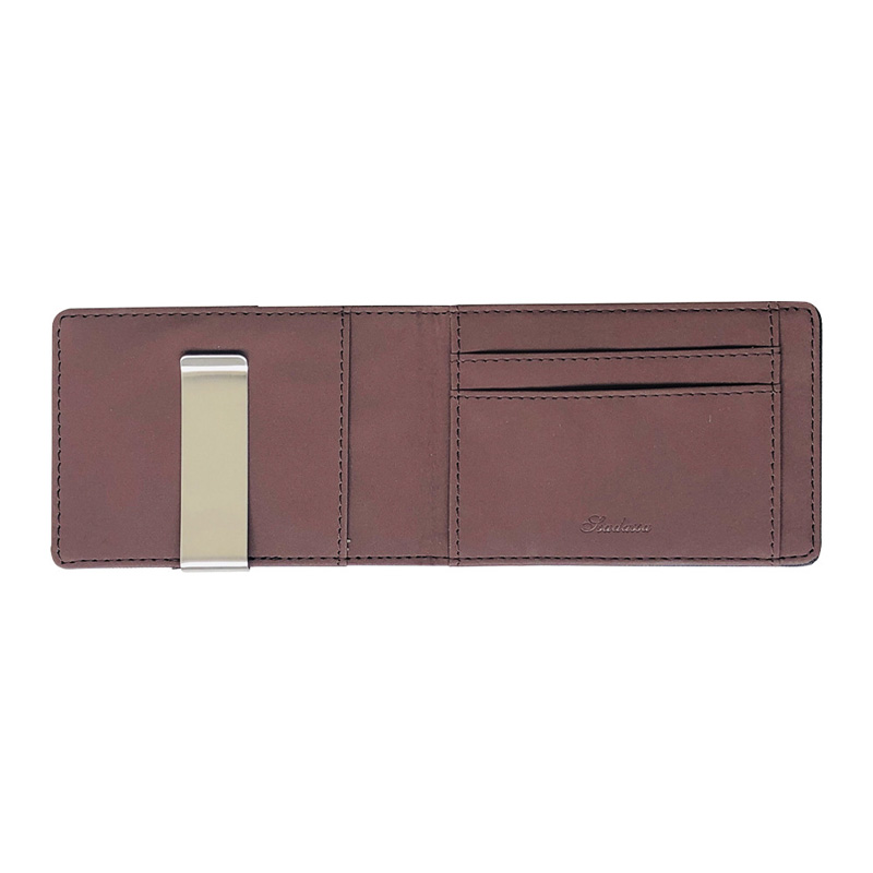 HD0827 - Portefeuille pour homme en croix avec pince à billets en acier inoxydable pour homme