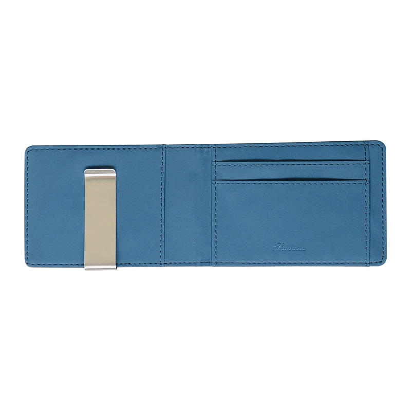 HD0827 - Portefeuille pour homme en croix avec pince à billets en acier inoxydable pour homme
