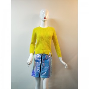 PULL JAUNÉ À FENTE RLWS0111F