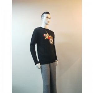 PULL IMPRIMÉ NOIR AU CARTOON RLMS0028F