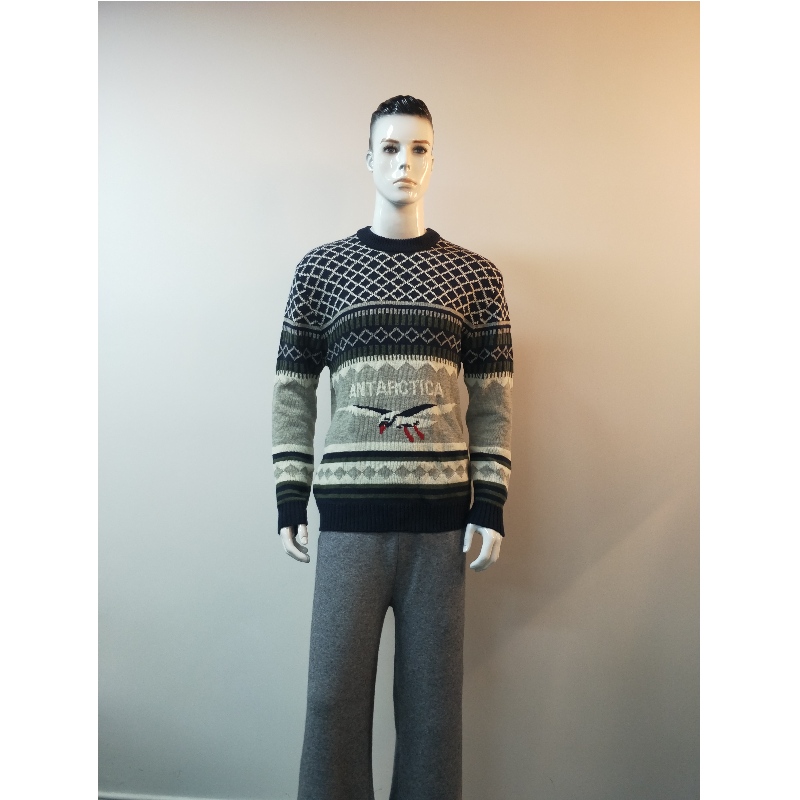 SWEATER RLMS0031F EN MÉTAL À IMPRIMÉ NAVY