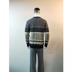 SWEATER RLMS0031F EN MÉTAL À IMPRIMÉ NAVY