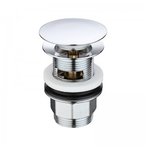 Ruban chromé pop up push push drain inférieur évier