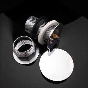 Ruban chromé pop up push push drain inférieur évier