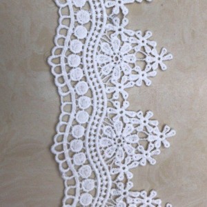 2 # dentelle de soie de lait, dentelle de polyester / nylon, dentelle de coton