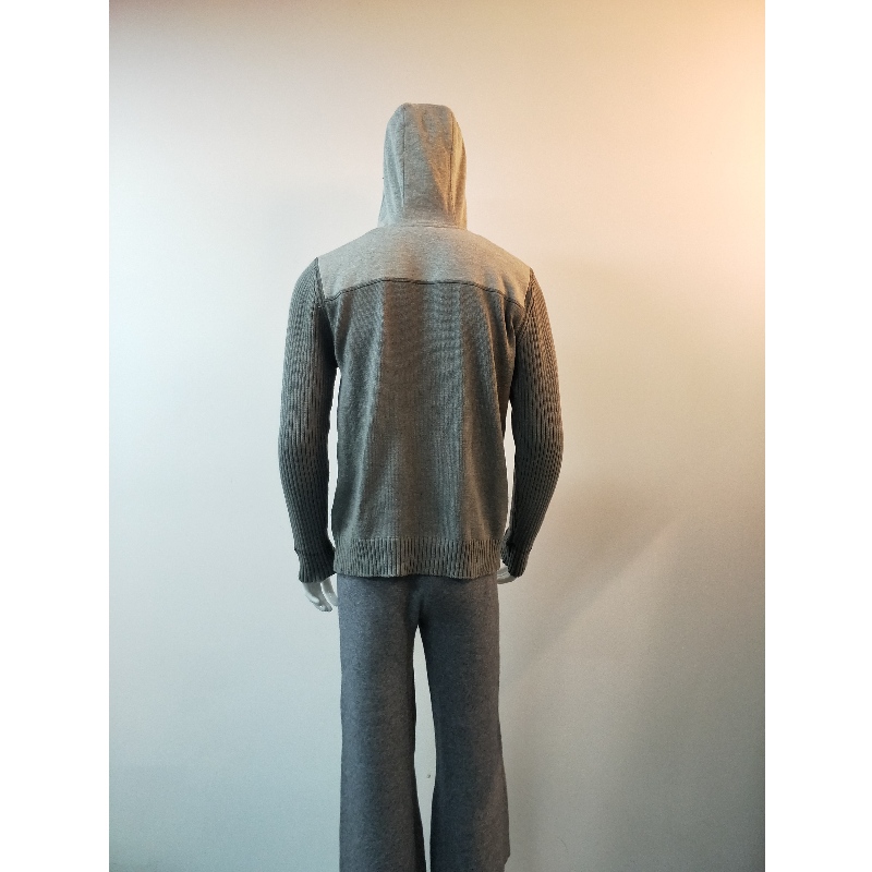 PULL GRIS À CAPUCHE RLMS0038F