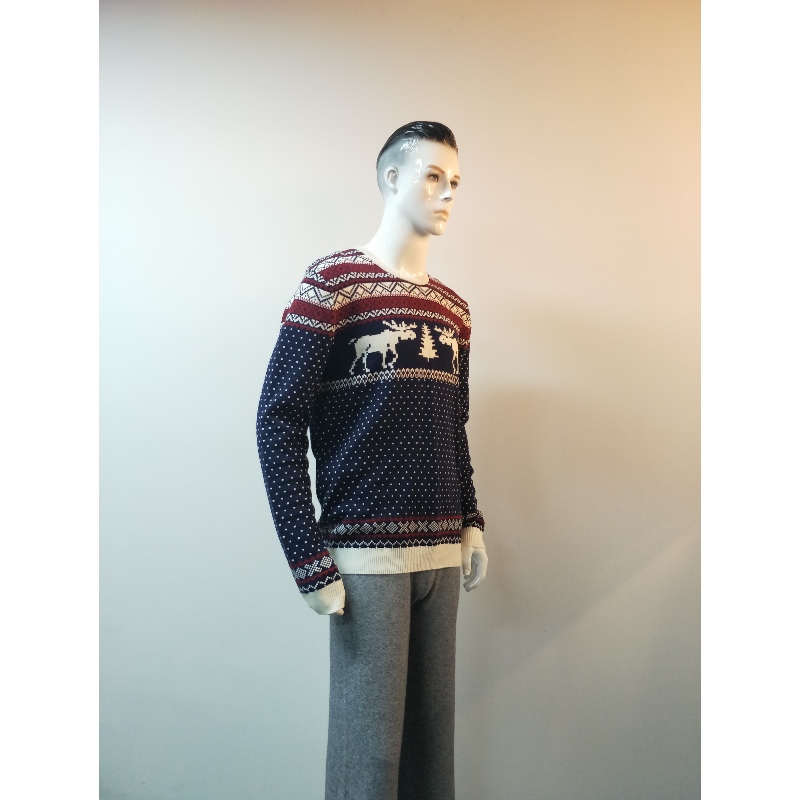 SWEATER IMPRIMÉ MARINE RLMS0047F