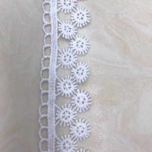 Dentelle de soie de lait 3 #, dentelle de polyester / nylon, dentelle de coton