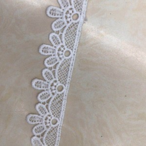 Dentelle de soie de lait 3 #, dentelle de polyester / nylon, dentelle de coton