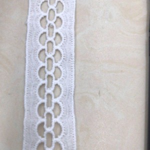 Dentelle de soie de lait 4 #, dentelle de polyester / nylon, dentelle de coton
