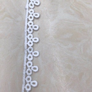 Dentelle de soie de lait 5 #, dentelle de polyester / nylon, dentelle de coton