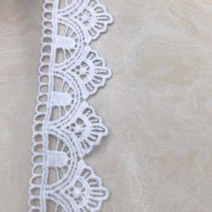 Dentelle de soie de lait 5 #, dentelle de polyester / nylon, dentelle de coton